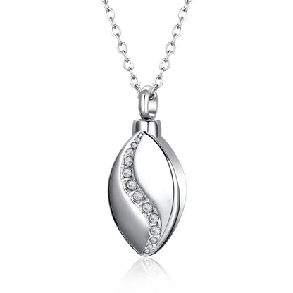 Stainless Steel Teardrop Pendant Necklace - Eternal Whiskers