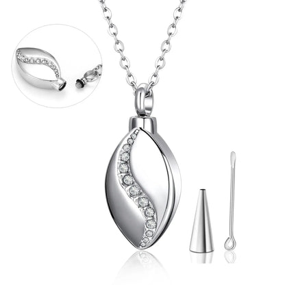 Stainless Steel Teardrop Pendant Necklace - Eternal Whiskers