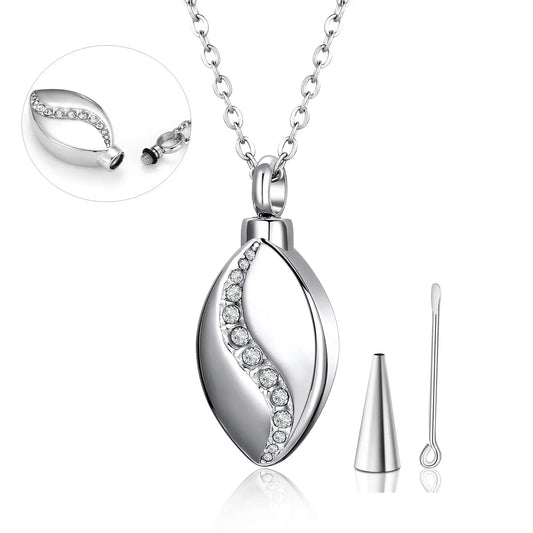 Stainless Steel Teardrop Pendant Necklace - Eternal Whiskers