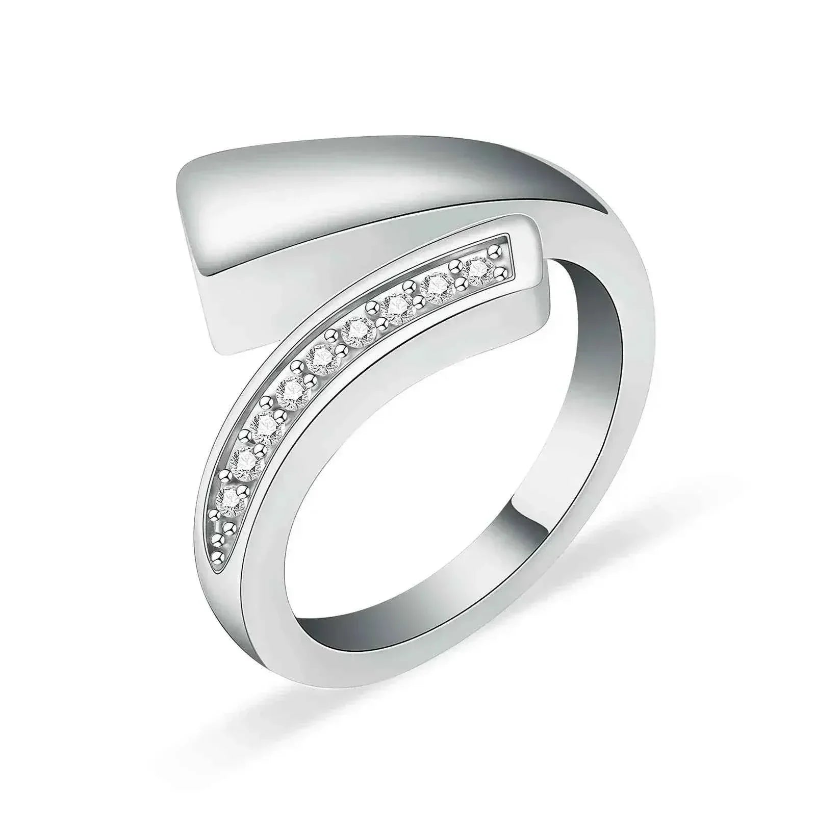 Stainless Steel Cubic Zirconia Urn Ring - Eternal Whiskers