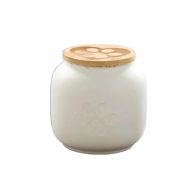 Ceramic Large Paw Print Cremation Urn - Eternal Whiskers